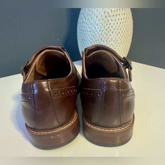 Steve Madden Men's Size 10 Damuel Monk Strap Brown Leather Dress Shoes. NEW. - Picture 4 of 4
